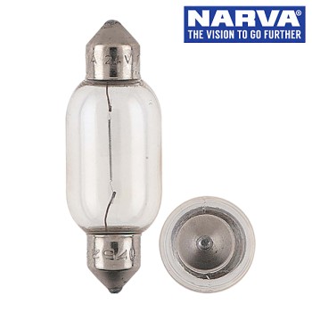 Narva 47270 - 12V 18W SV8-5.8 Festoon Globes (Box of 10)